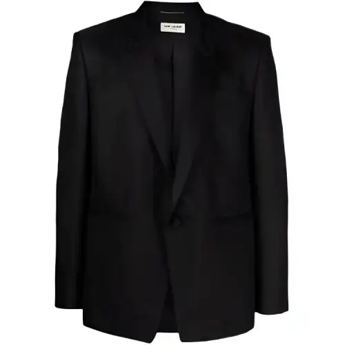 SAINT LAURENT FW22 Business Suit Coat Men's Black