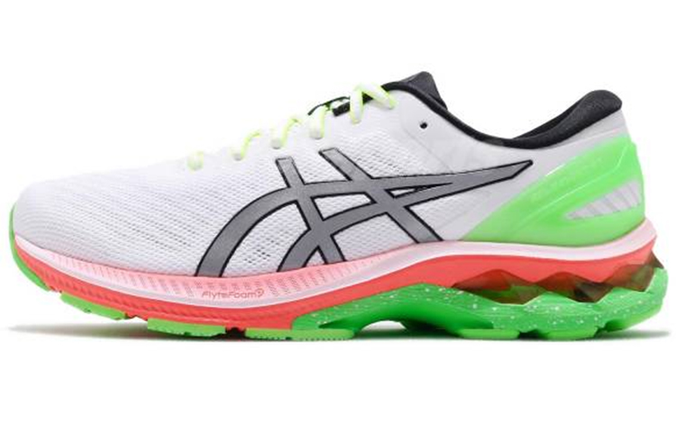 Мужские кроссовки ASICS Gel-Kayano 27 (бело-зеленые)