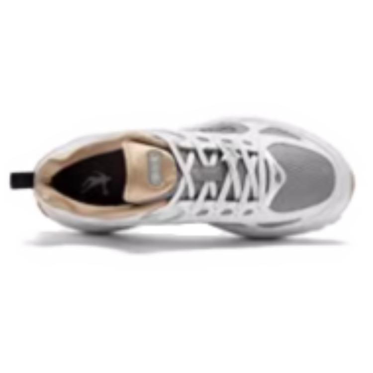 QIAODAN Cushioning Abrasion Resistant Rebound Low top Casual Long Distance Running Shoes Women’s White Silver