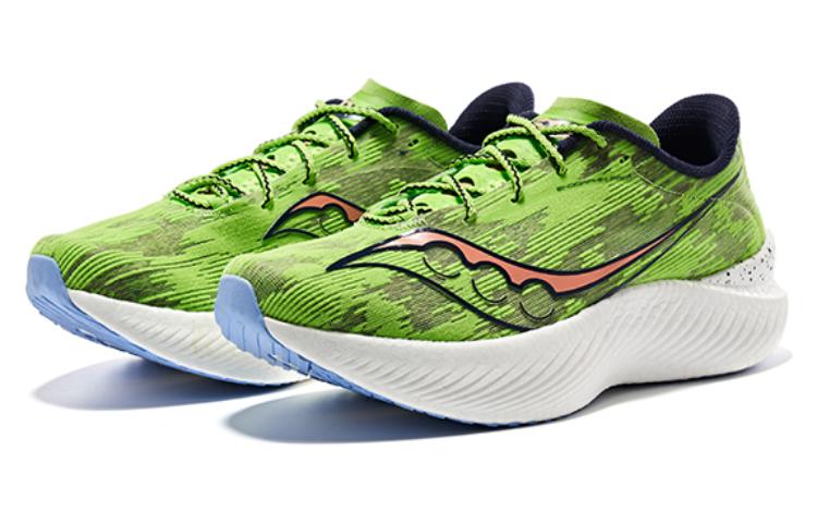 Saucony Endorphin Pro 3 Mesh Slip Resistant Abrasion Resistant Low top Running Shoes Men's Green White