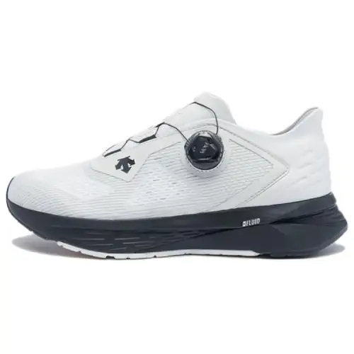 DESCENTE RUNNING Fabric Slip Resistant, Abrasion Resistant, Lightweight Low top Running Shoes Men's White