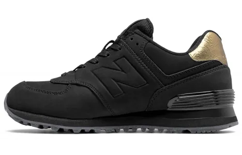 New Balance 574 Series Molten Metal Sneakers Black/Gold Women's