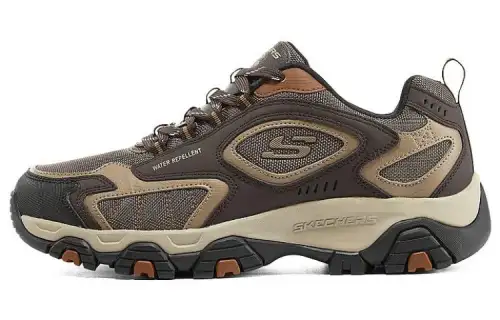 Skechers OUTDOOR Textile, Synthetic Leather, Split Cow Leather Cushioning Waterproof And Breathable Support Low top