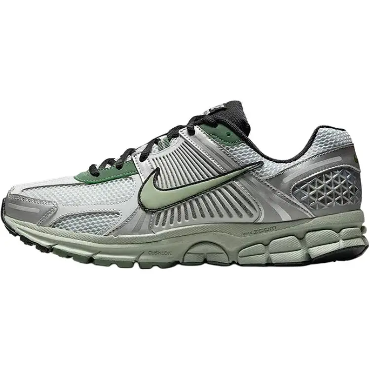 Nike Vomero 5 Cushioning Abrasion Resistant Breathable Low top Running Shoes Men's Green Silver