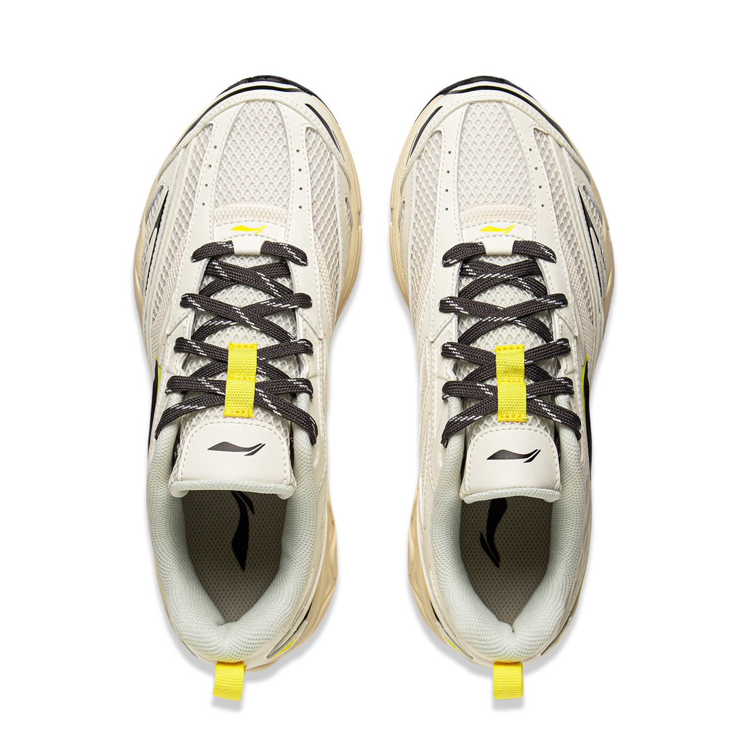 Li Ning Slip Resistant, Abrasion Resistant, Rebound Low top Casual Sprint Running Shoes Women’s Ecru
