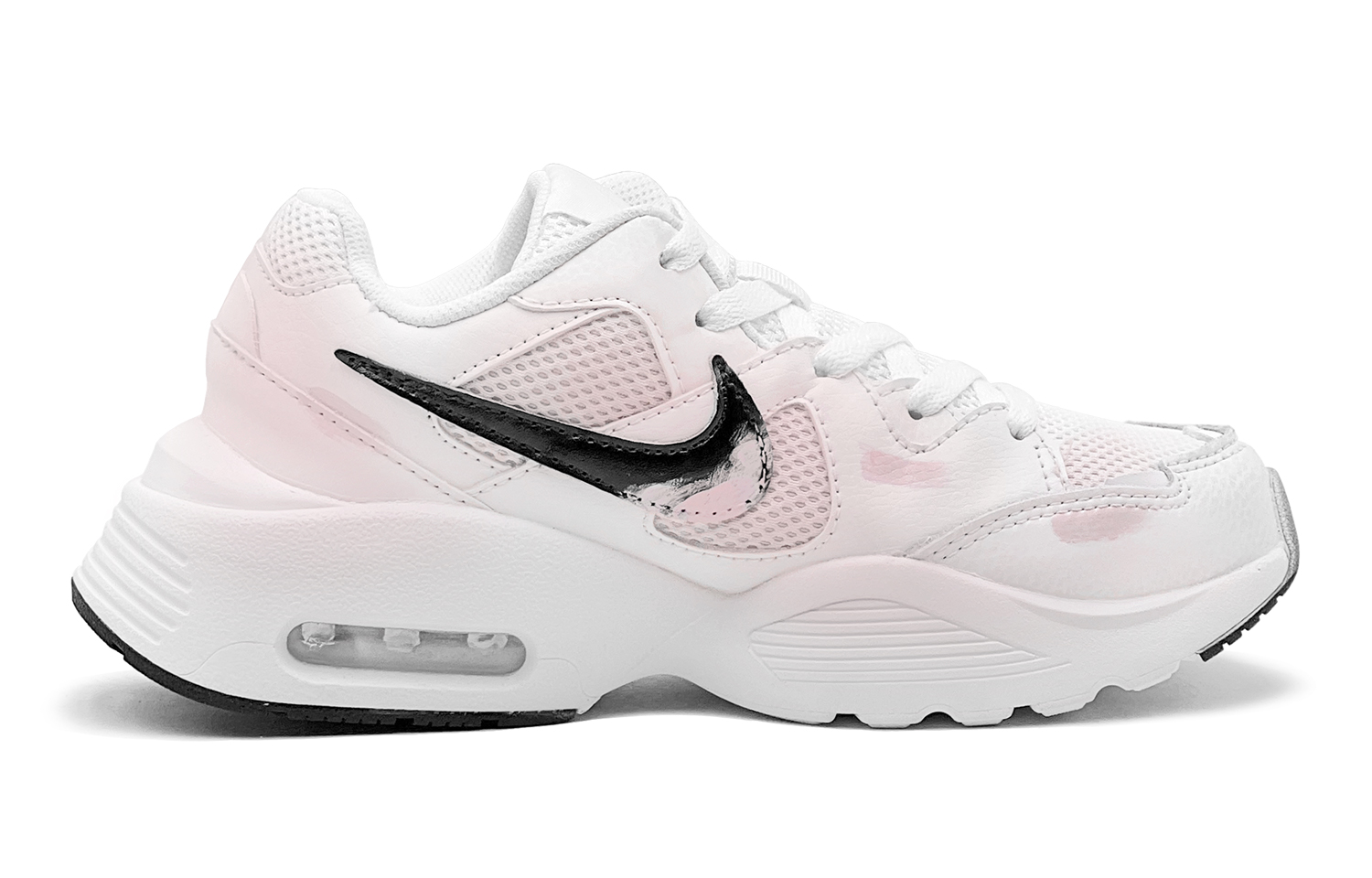 Nike Air Max Fusion Abrasion Resistant, Breathable, Lightweight Low top Running Shoes Women’s Pink White