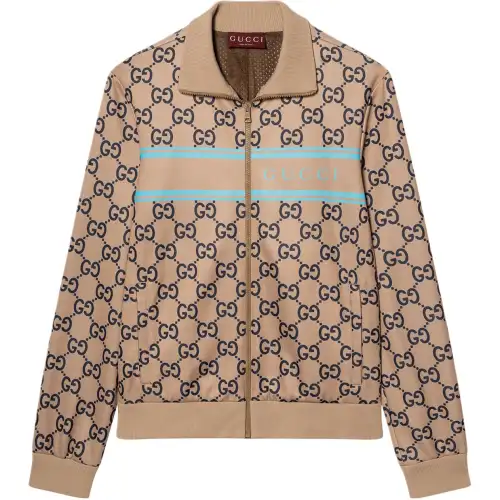 GUCCI Jackets Men's Brown Turtleneck Moderate Other