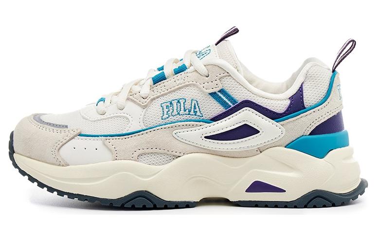 FILA Rayflide Comfortable Cushioning, Wear Resistant Low top Running Shoes Unisex White Blue