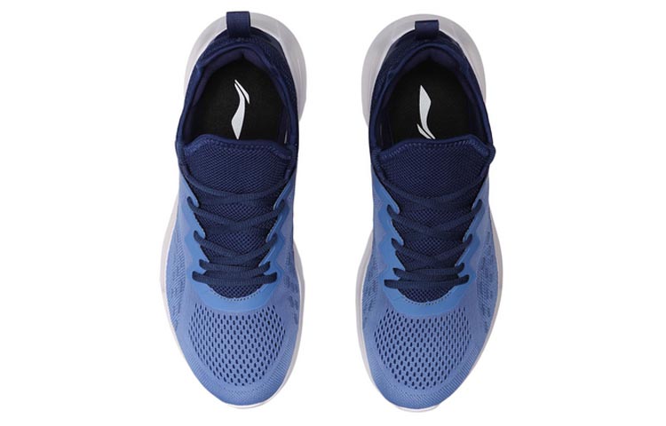 Li Ning Cushioning Slip Resistant Abrasion Resistant Low top Running Shoes Men’s Jiang Aqua Blue