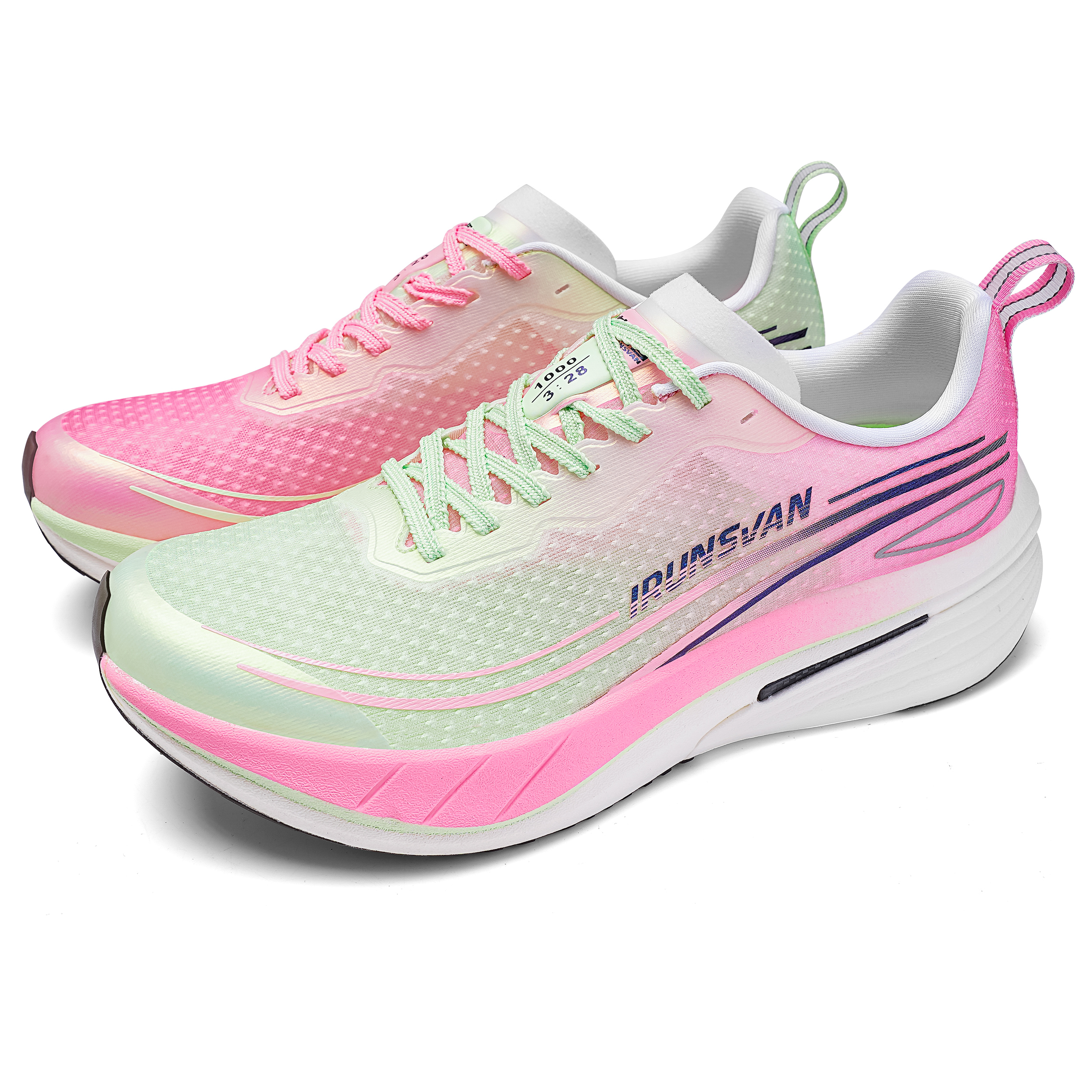 IRUNSVAN Running Shoes Unisex Mismatched Color Following The Flowers To The Sea