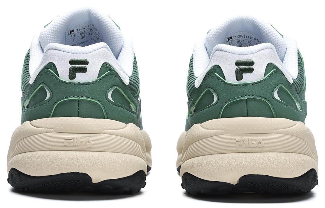 FILA FUSION Flash Textile, Synthetic Leather Low top Running Shoes Women’s Green White