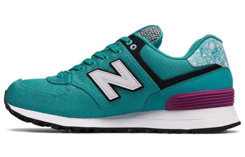 New Balance NB 574 Running Shoes Women's Low Top Green/White/Black/Purple