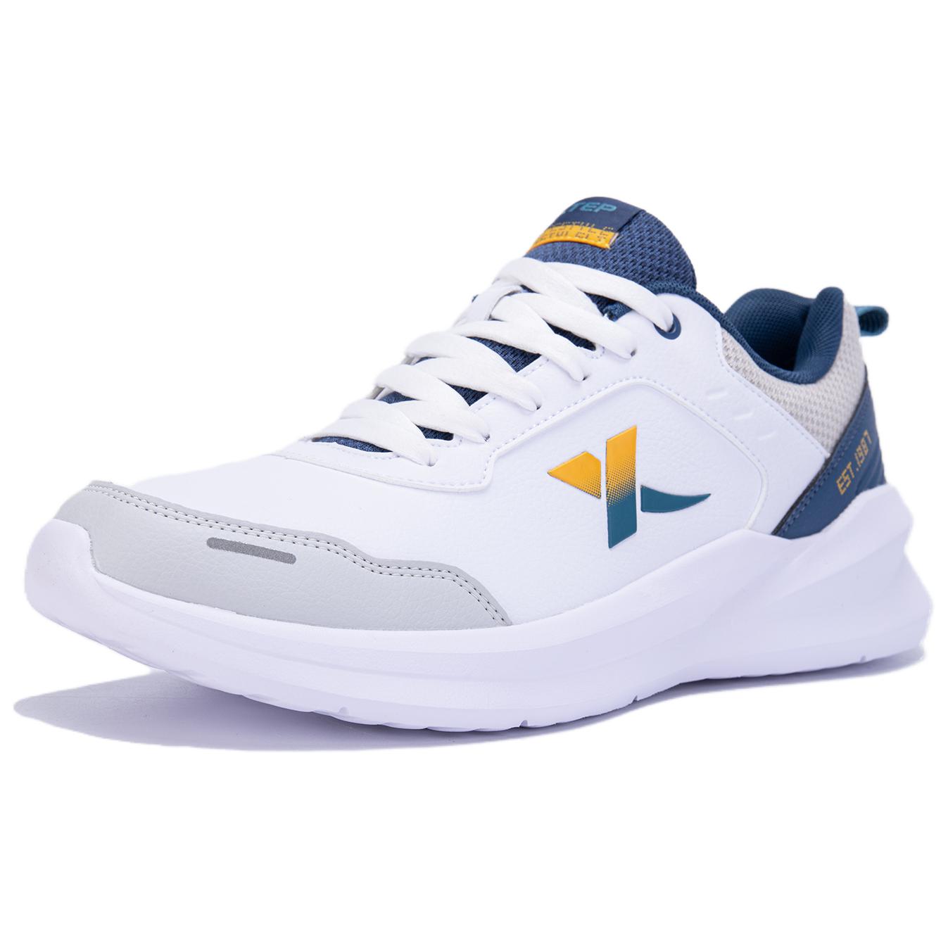 XTEP Breathable And Lightweight Low top Running Shoes Men’s White Blue Gray