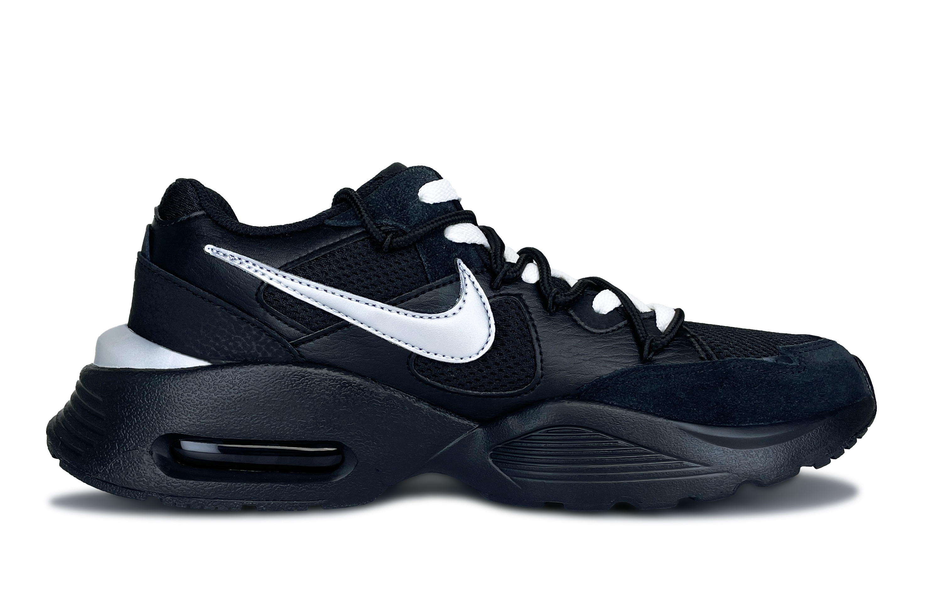 Nike Air Max Fusion Abrasion Resistant Low top Running Shoes Men’s Black Silver