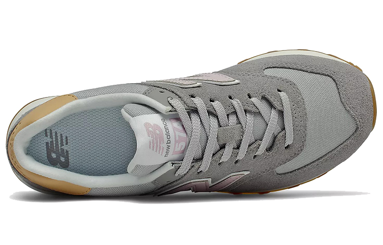 Женские кроссовки New Balance 574 (серо-розовые) — 钢灰/玫瑰粉/白 — фото 4