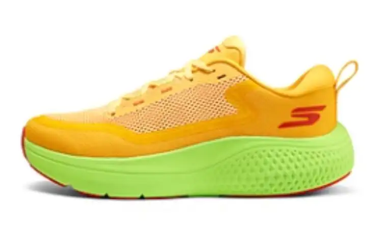 Skechers Cushioning, Wear Resistant Low top Running Shoes Men's Orange Green