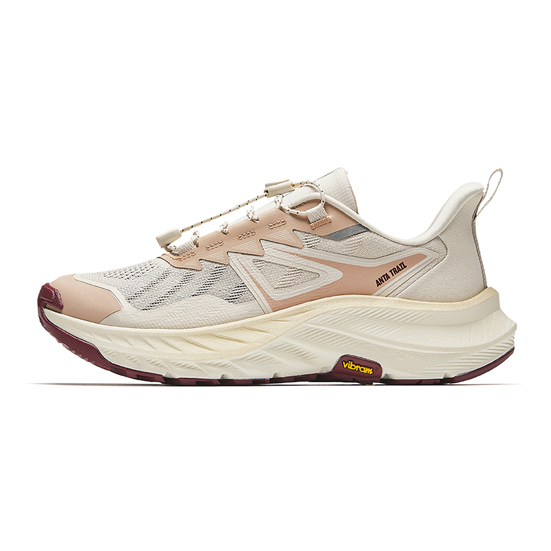 Anta Wild Exploration Cushioning Slip Resistant Low top Running Shoes Women's Rose Red