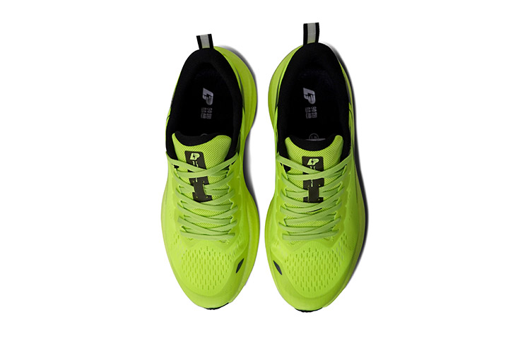 LPMX Fabric Cushioning Slip Resistant Breathable Lightweight Low top Carbon Plate Running Shoes Unisex Neon Green