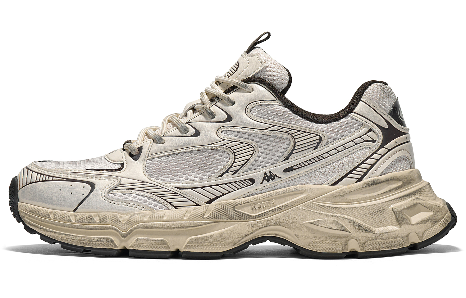 Kappa Slip Resistant Abrasion Resistant Low top Running Shoes Unisex Brown