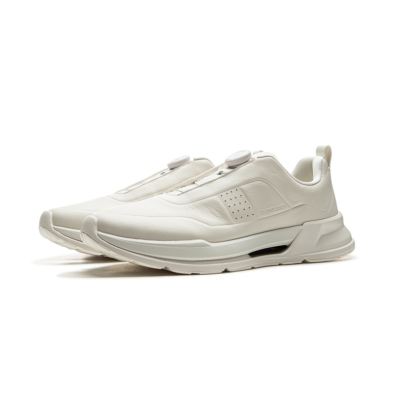 LI NING 1990 Commute Collection Abrasion Resistant Cushioning Low top Casual Running Shoes Men’s Ecru