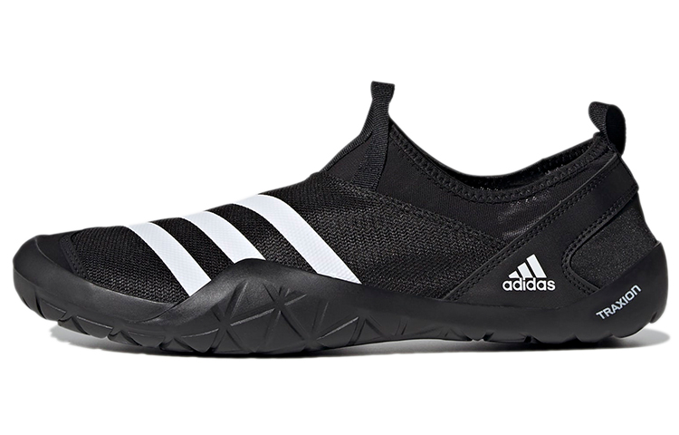 Adidas Terrex Jawpaw fashionable and comfortable fabric shock-absorbing, non-slip, breathable and quick-drying low-top cross-country running shoes, same style for men and women, black