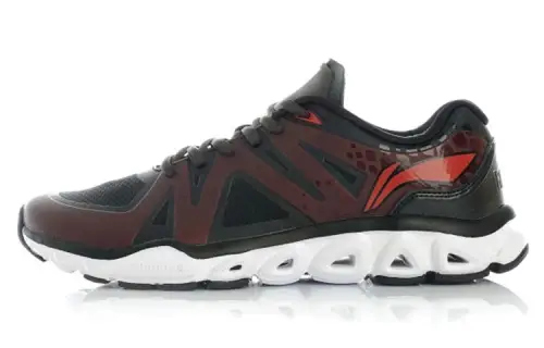 Li Ning Cushioning Breathable Abrasion Resistant Slip Resistant Low top Running Shoes Men's Black Red White