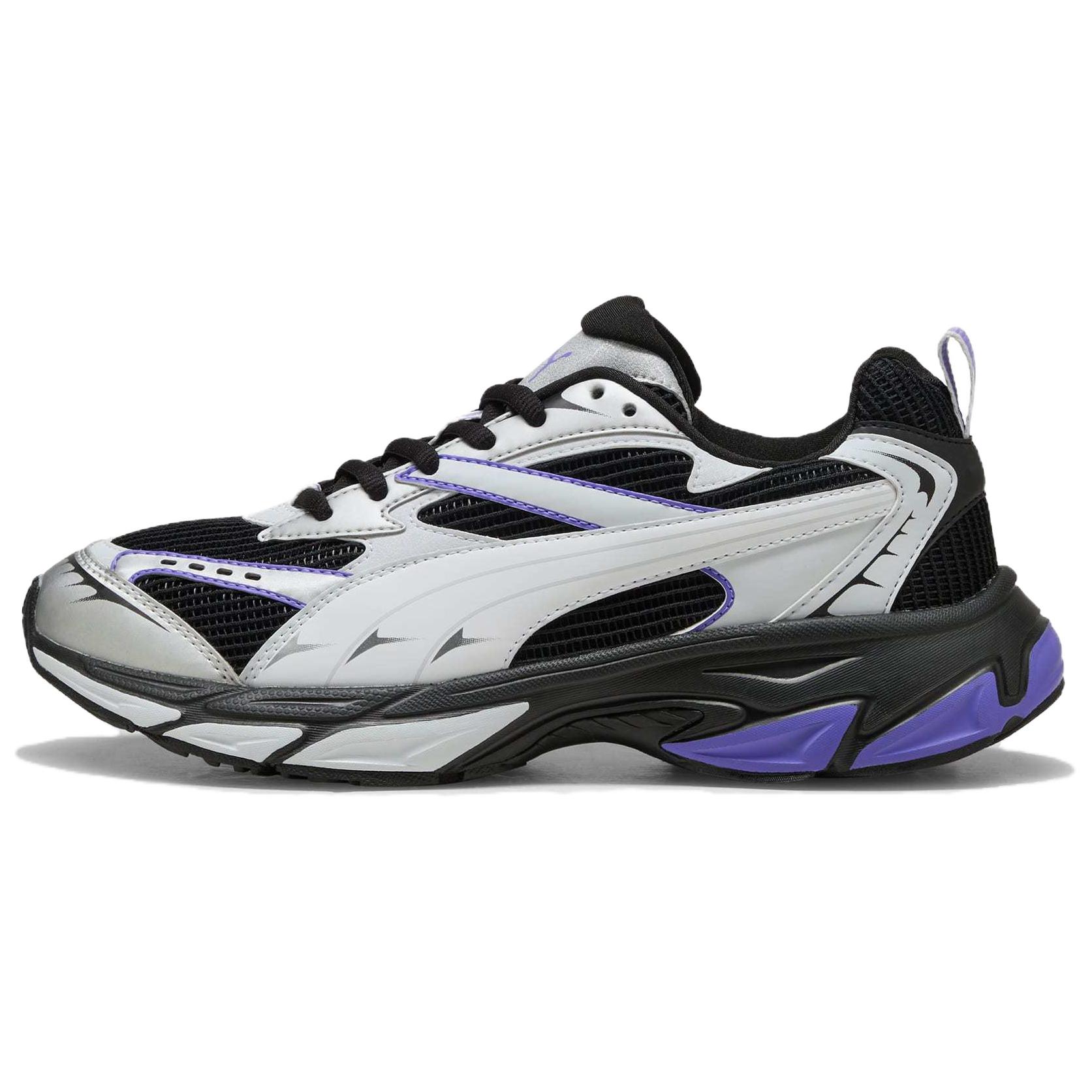 PUMA Morphic Slip Resistant Abrasion Resistant Low top Casual Running Shoes Unisex Black White Purple
