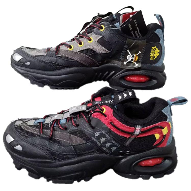 Kappa Slip Resistant Abrasion Resistant Slip Resistant Abrasion Resistant Low top Casual Running Shoes Unisex Black