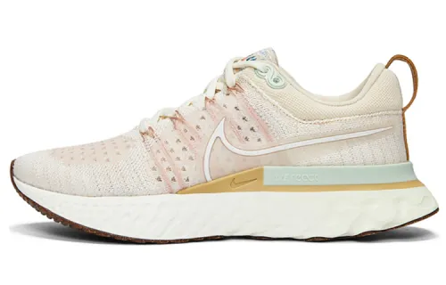 Nike REACT INFINITY RUN Yuanyang Fashion Fabric Shock Absorbing Anti-Slip Wear-Resistant Breathable Rebound Low-top Casual Running Shoes Women's Pink Green