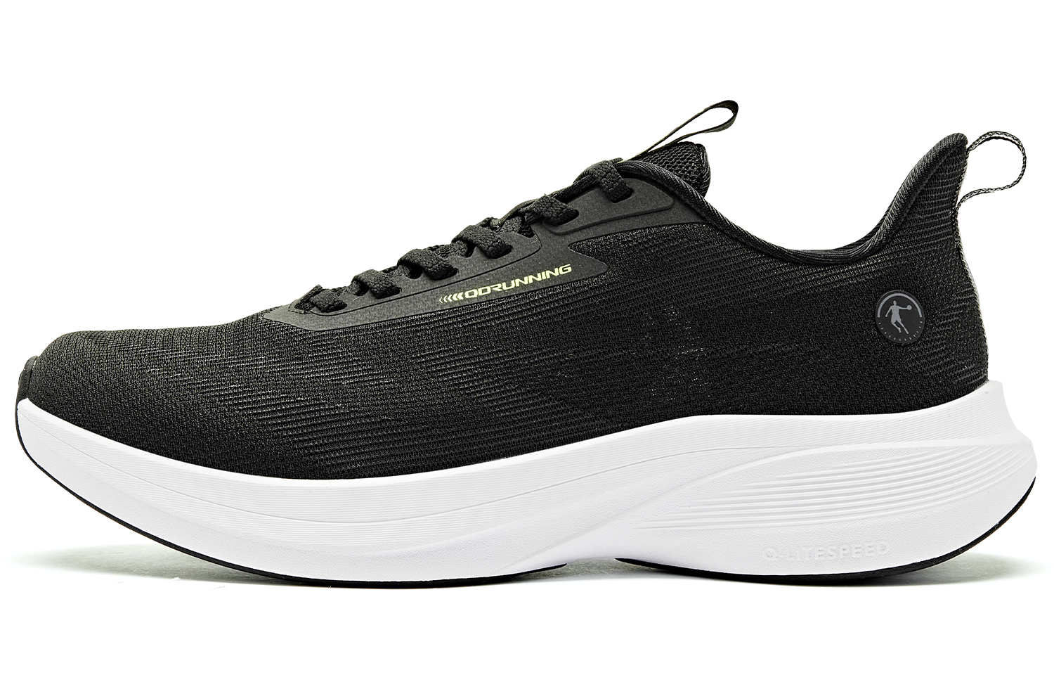 QIAODAN Light Speed 4.0 Cushioning Slip Resistant Low top Q LITESPEED Technology Running Shoes Men’s Black Green