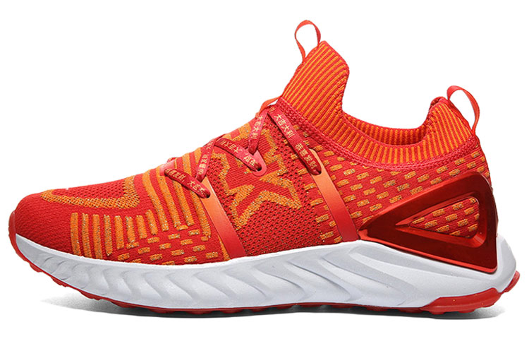 PEAK Taichi 1.0 Plus ‘Fuhao’ Fabric Abrasion Resistant Breathable Low top Running Shoes Unisex Red Yellow