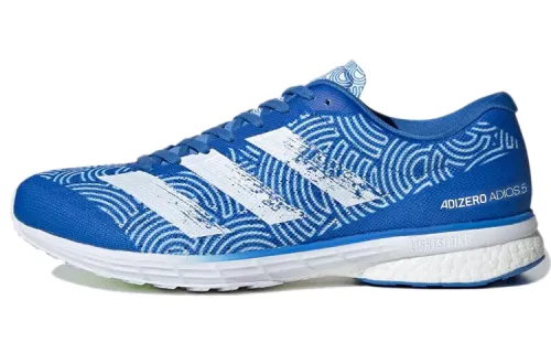 Adidas Adizero Fabric Slip Resistant, Breathable, Lightweight Low top Casual Running Shoes Unisex Blue