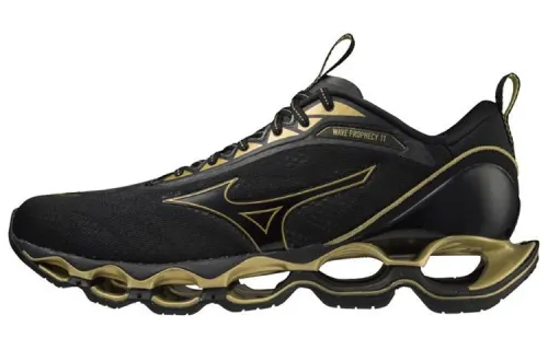 Mizuno Prophecy 11 Cushioning Anti-Slip Wear-Resistant Breathability Low-Top Running Shoes Men's Black Gold