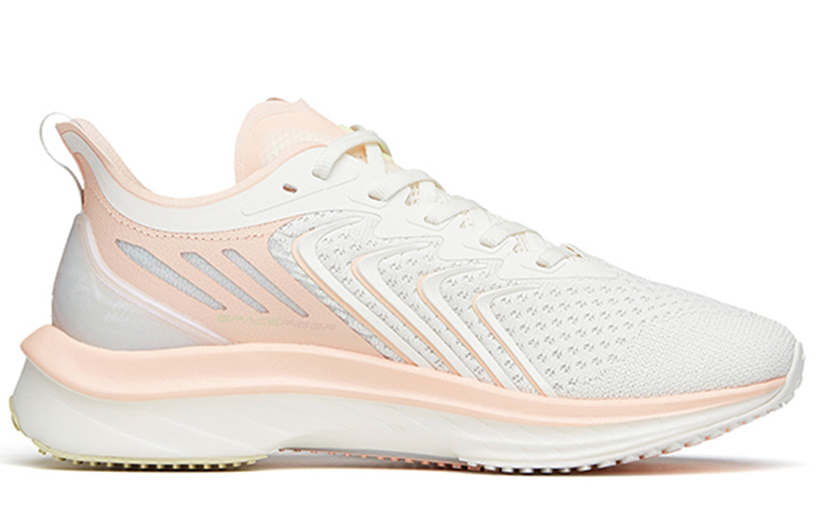 Anta MACH 1.0 Cushioning Slip Resistant Abrasion Resistant Low top Running Shoes Women’s White Pink