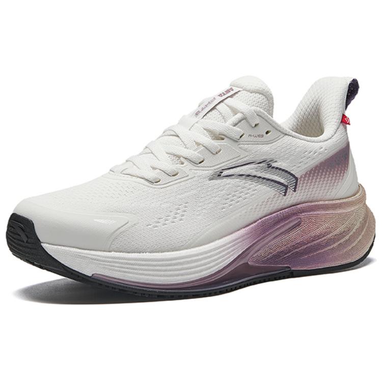 Anta Cushioning, Wear Resistant Low top Nitrogen Technology Running Shoes Women’s White Purple
