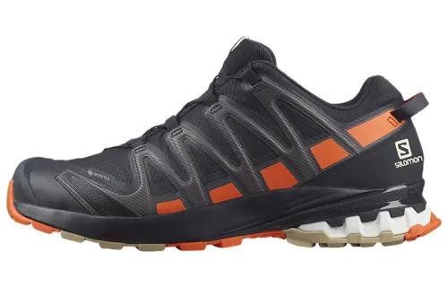 SALOMON XA Pro 3D V8 Fabric Abrasion Resistant Low top Trail Running Shoes Men's Black Orange