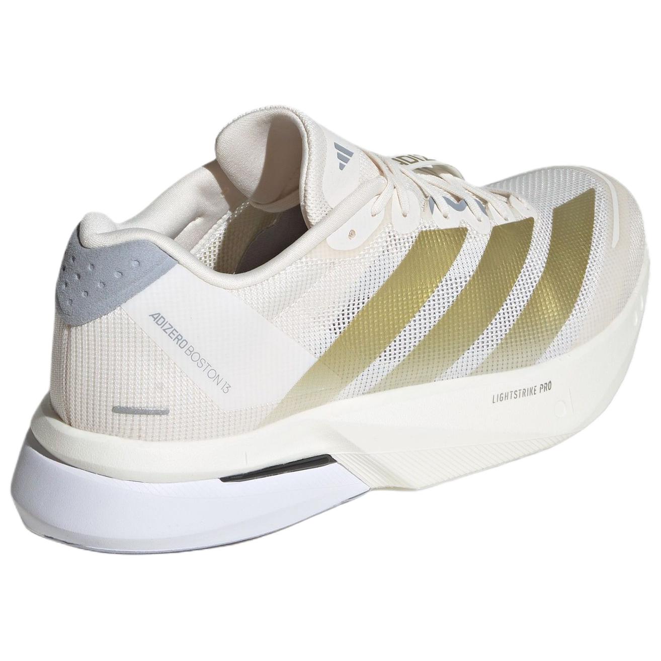 Adidas Adizero Boston 13 Cushioning Breathable Rebound Low top Training Racing Running Shoes Men’s White Gold