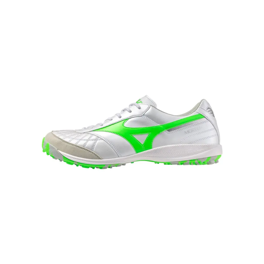 Mizuno SALA Comfortable TF Turf Cushioning Soccer Shoes Unisex Silver White