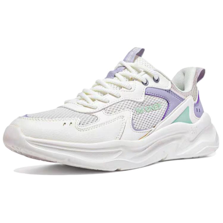 361° Comfortable Cushioning Slip Resistant Lightweight Low top Running Shoes Women’s White Purple