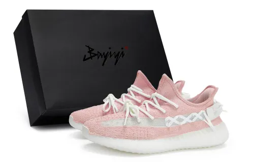 Adidas Originals Yeezy Boost 350 V2 Slip Resistant Low top Casual Shoes Unisex White Pink