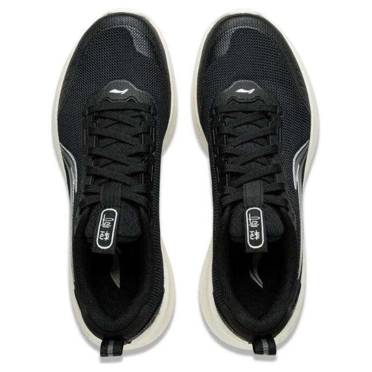 Li Ning Abrasion Resistant Slip Resistant Coverage Low top Casual Running Shoes Women’s Black