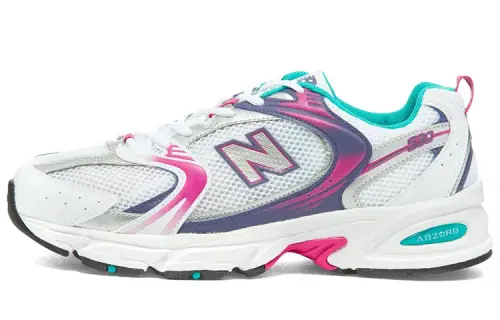 New Balance NB 530 Fashion Cushioning, Wear Resistant Low top Running Shoes Men's White Multicolor