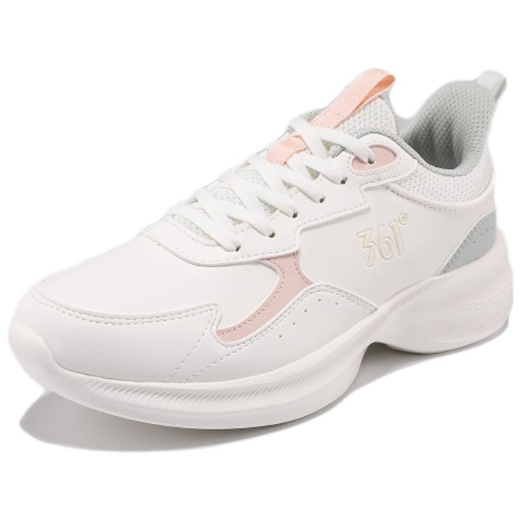 361° Cushioning Slip Resistant Abrasion Resistant Low top Casual Running Shoes Women’s White Pink