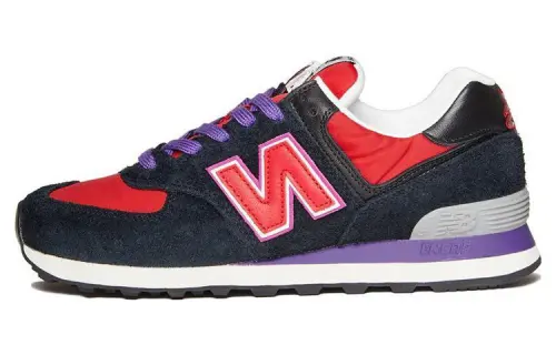 Stray Rats x New Balance NB 574 Comfortable Low top Running Shoes Men's Black Red