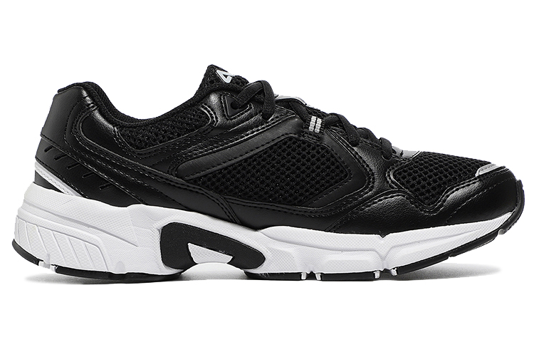 FILA Textile, Mesh Low top Running Shoes Unisex Black Korean Style