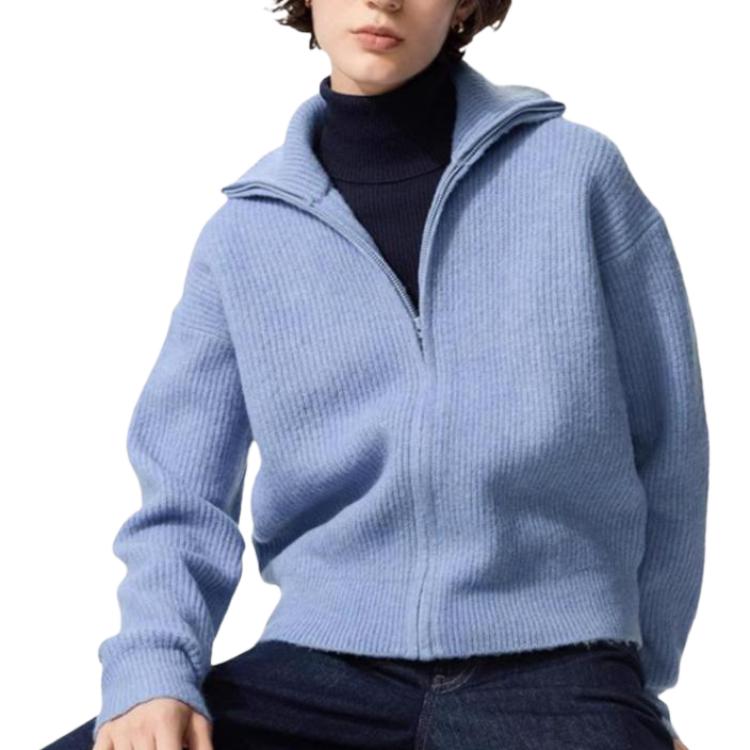 Женская куртка UNIQLO Knit Jacket (серая)