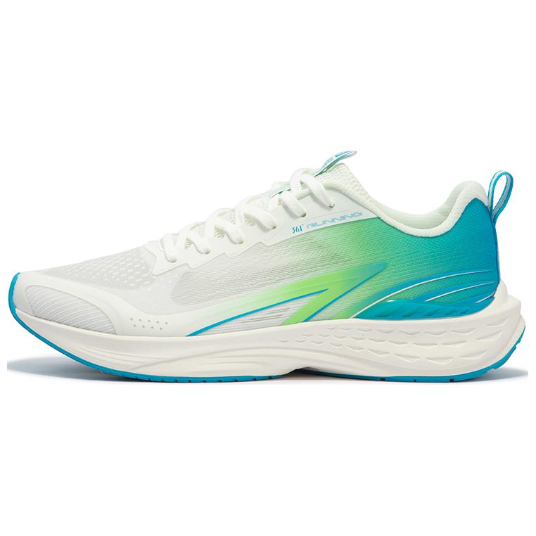 361° Flying Fish 3.0 Cushioning Abrasion Resistant Cushioning, Wear Resistant Low top Running Shoes Men’s White Cyan