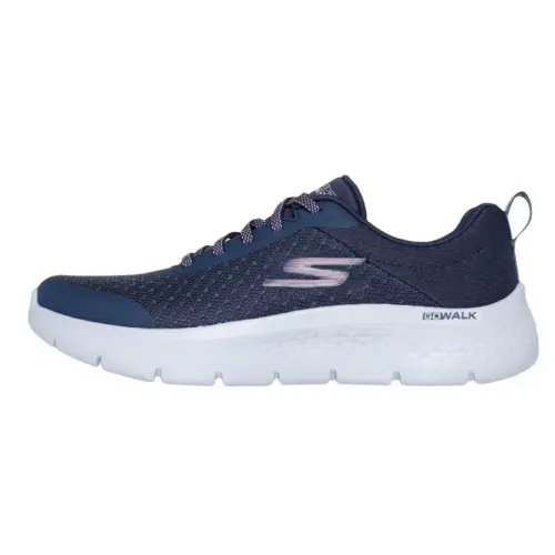 Skechers Go Walk Fle Abrasion Resistant Breathable Low top Casual Shoes Women's Blue Purple