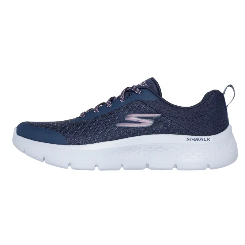 Skechers Go Walk Fle Abrasion Resistant Breathable Low top Casual Shoes Women's Blue Purple