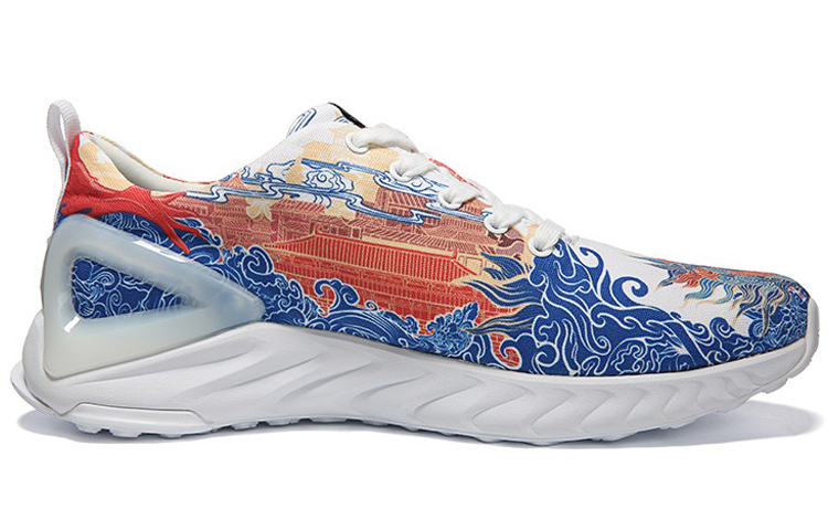 IDX x PEAK Da Tang Shengshi Comfortable Low top Running Shoes Women’s Blue Orange